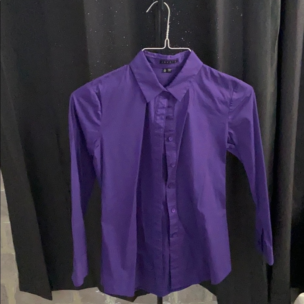 Theory purple blouse